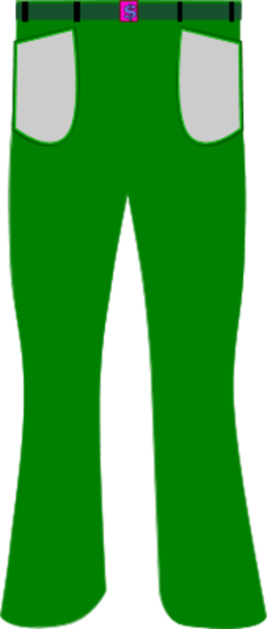 Pants Clip Art - Green Trousers Clip Art (600x1424)