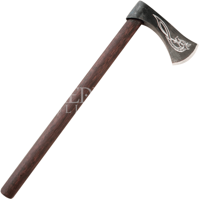 Norse Dragon Throwing Axe - Early Viking Throwing Axe Curved (850x850)