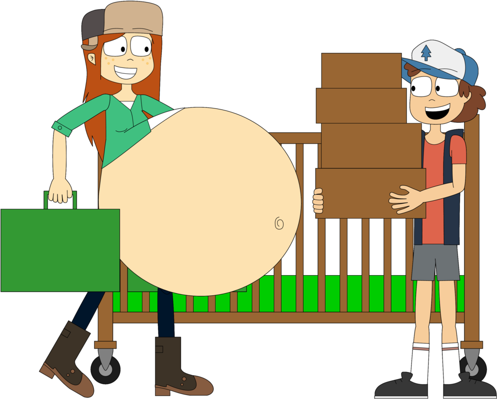 [request] Wendy And Dipper In A Maternity Store By - Cartoon (993x805)