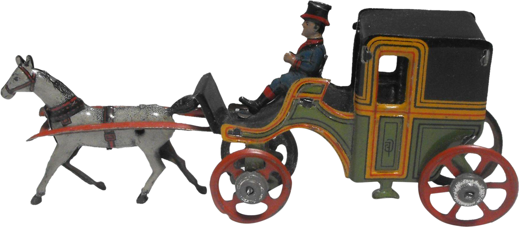 Georg Fischer Lithographed Tin Penny Toy Horse Drawn - Penny Toy (1796x1796)