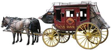 Stagecoach Isolated Horse Western West Coa - Horse (453x340)