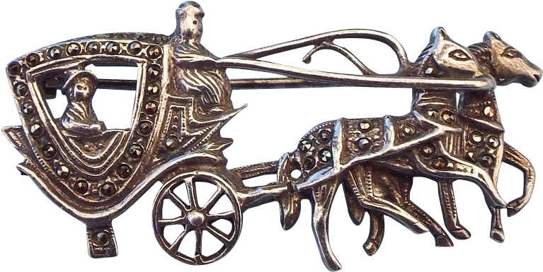 Offering This Beautiful Sterling Silver & Marcasite - Carriage (766x766)