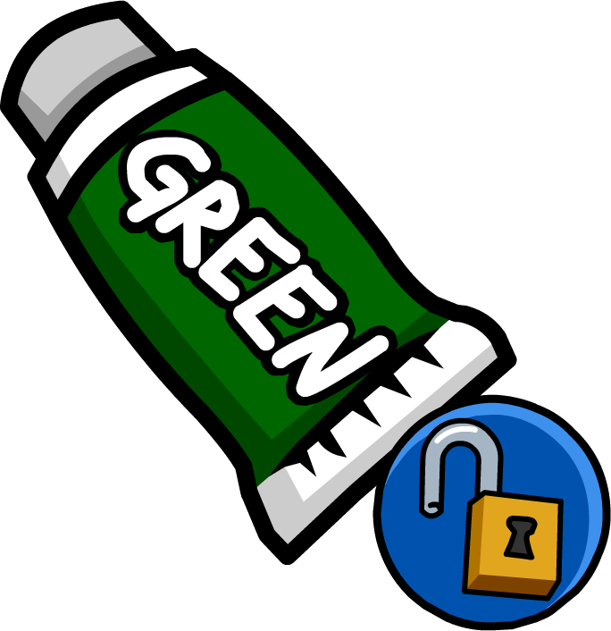 Green Face Paint - Ropa En Club Penguin (684x706)