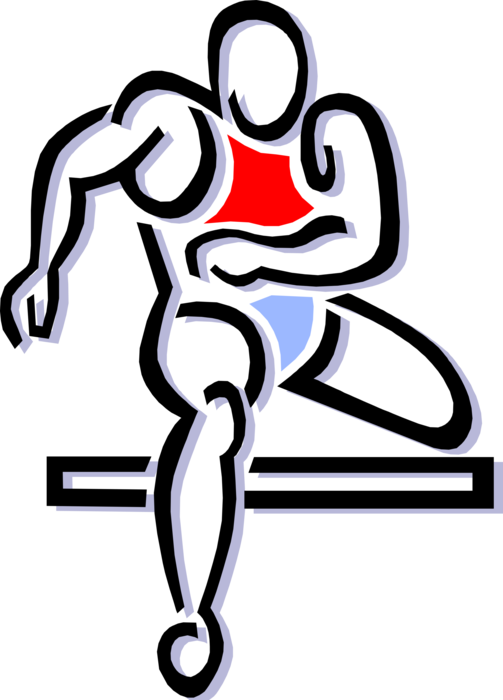 Vector Illustration Of Track And Field Athletic Sport - Vector Illustration Of Track And Field Athletic Sport (503x700)