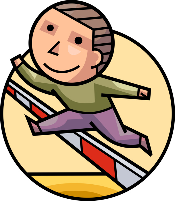 Vector Illustration Of Track And Field Athletic Sport - Vector Illustration Of Track And Field Athletic Sport (609x700)