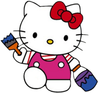 Hello Kitty Painting - Cartoon Characters For Painting (400x400)