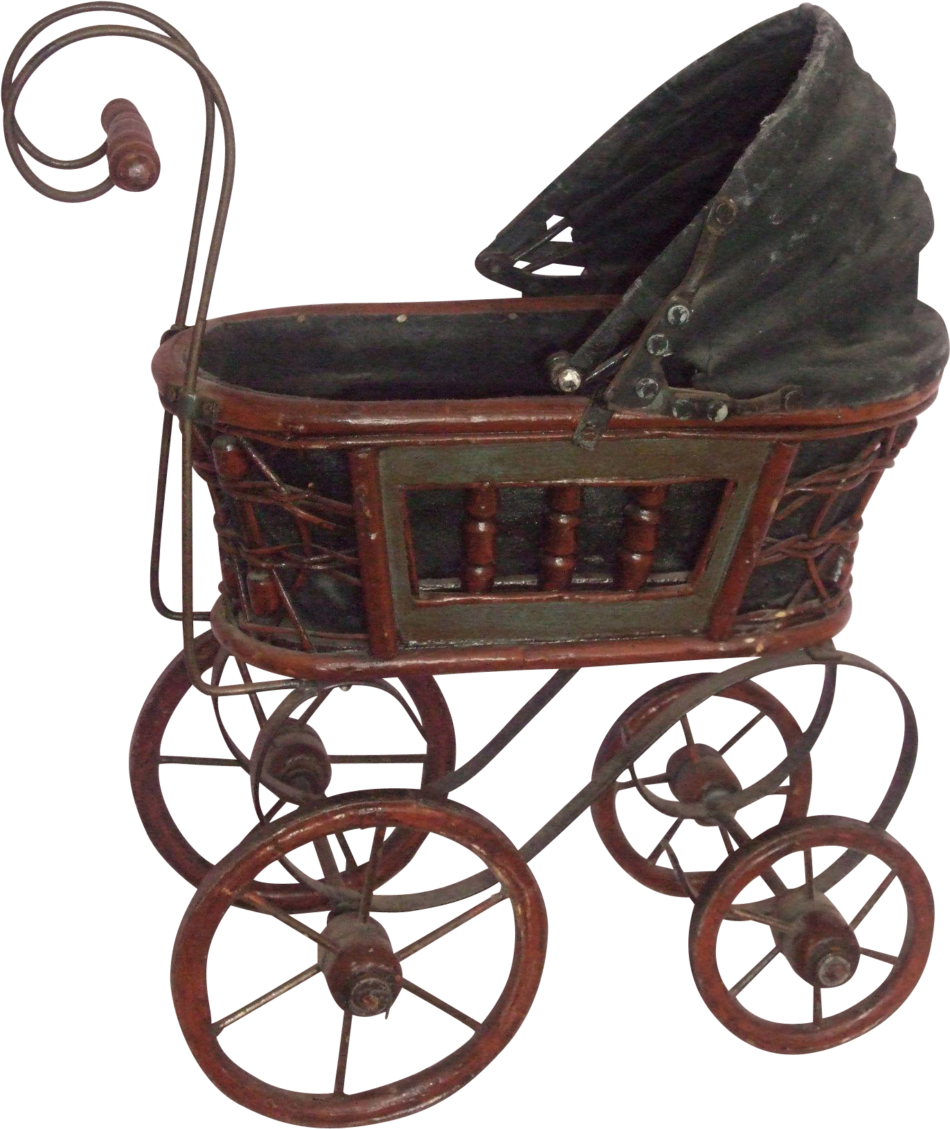 Antique Doll Stroller For 8" - Baby Stroller Transparent Background (1629x1629)
