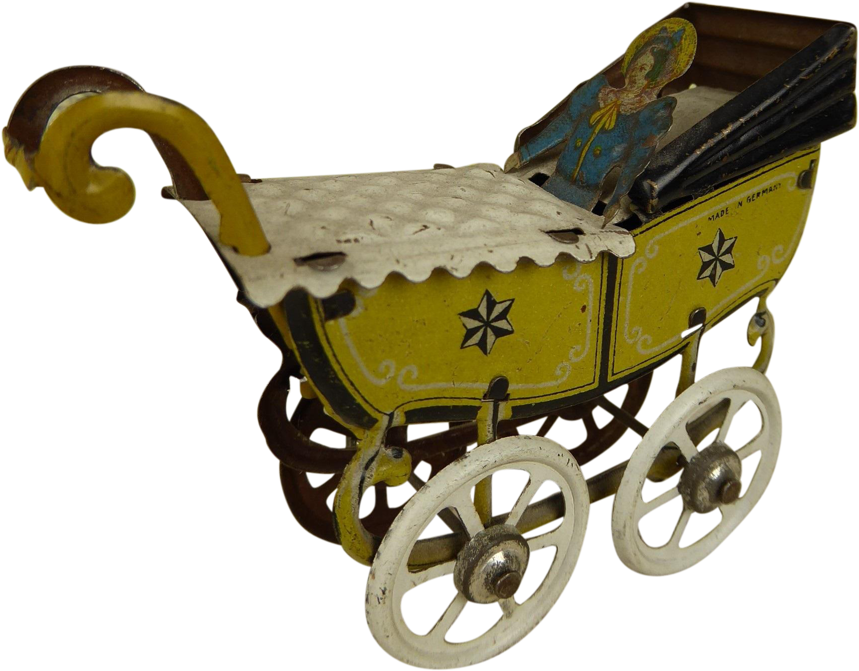Wonderful Rarest Antique Penny Toy Doll Carriage/pram - Penny Toy (1713x1713)