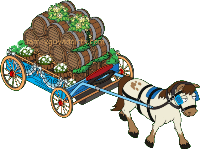 Horse Drawn Keg Carriage - Horse (654x490)