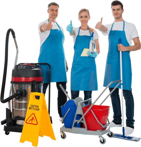 Environmentally-friendly Cleaning Products - Group Of Janitors (600x621)