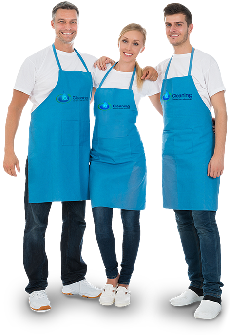 3 Cleaners From The Iq Cleaning Team Standing Together - Cleaning Team (472x689)