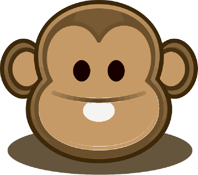 Green - Monkey Face Icon (800x708)