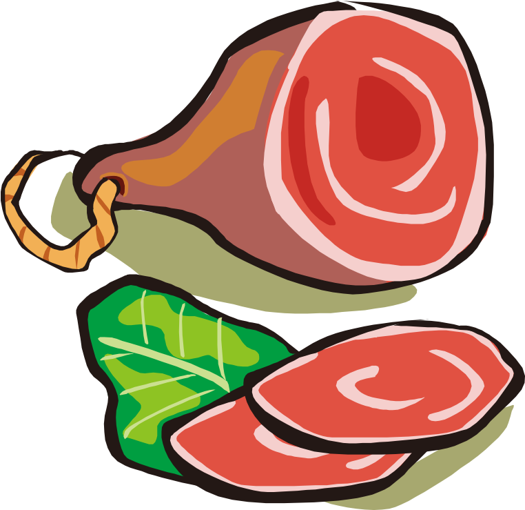 Ham Delicatessen Meat Food Clip Art - Illustration (1181x1181)