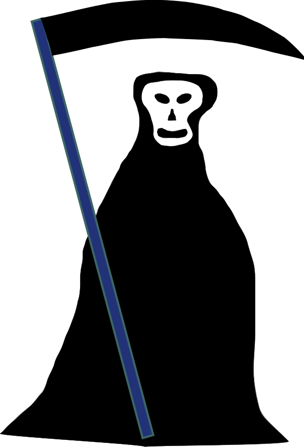 Scary Masked Man - Death Clip Art (600x881)