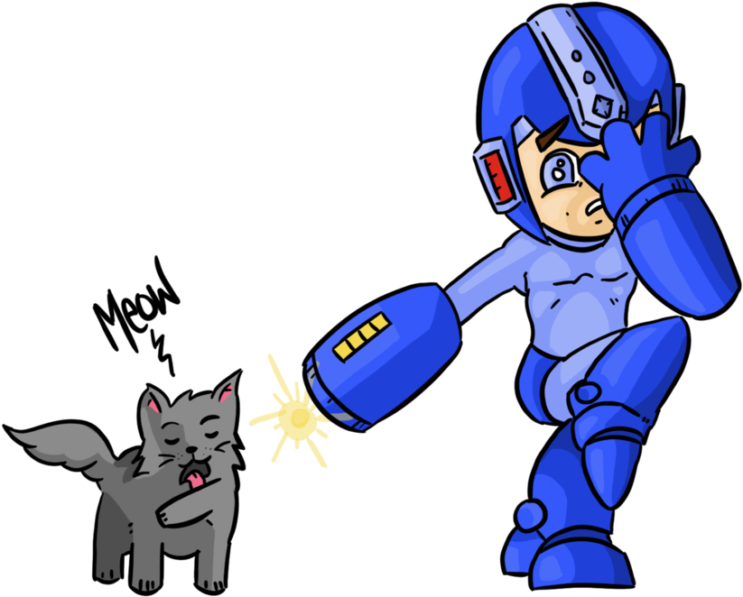 Scared Megaman By Omgxero - Cartoon (1024x768)