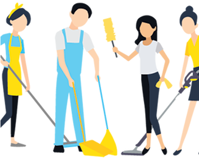 Quick Clean Services Professional Cleaning Crew - Cleaning Service Poster (408x367)