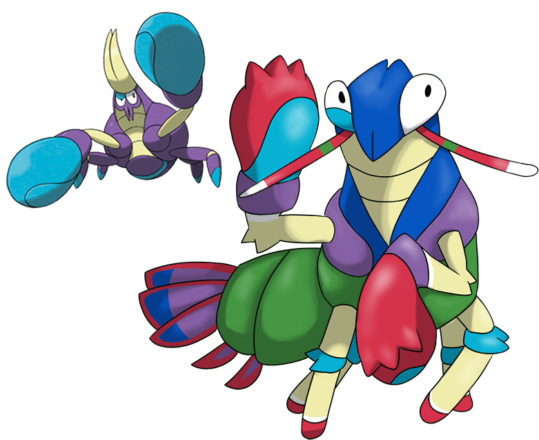 Peacock Mantis Shrimp Fakemon By Caliander - Odontodactylus Scyllarus (800x651)