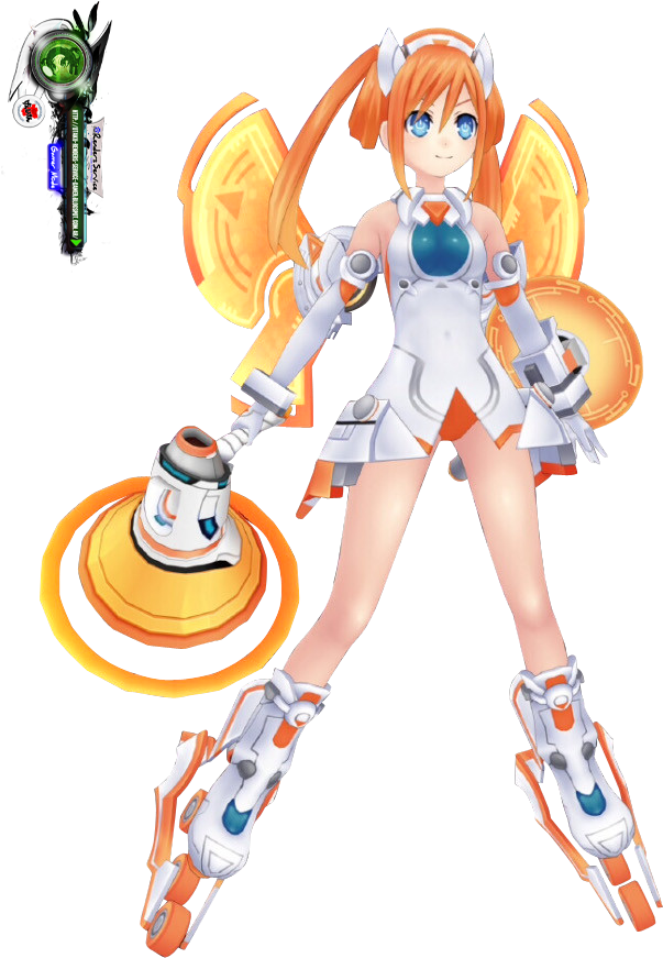 Neptunia Vii Orange Heart Mega Kakoiii Vii Png By Otakurenders - Megadimension Neptunia Vii (635x945)