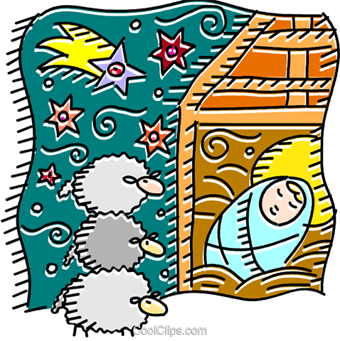 Baby Jesus Sleeping Royalty Free Vector Clip Art Illustration - Baby Jesus Sleeping Royalty Free Vector Clip Art Illustration (478x480)