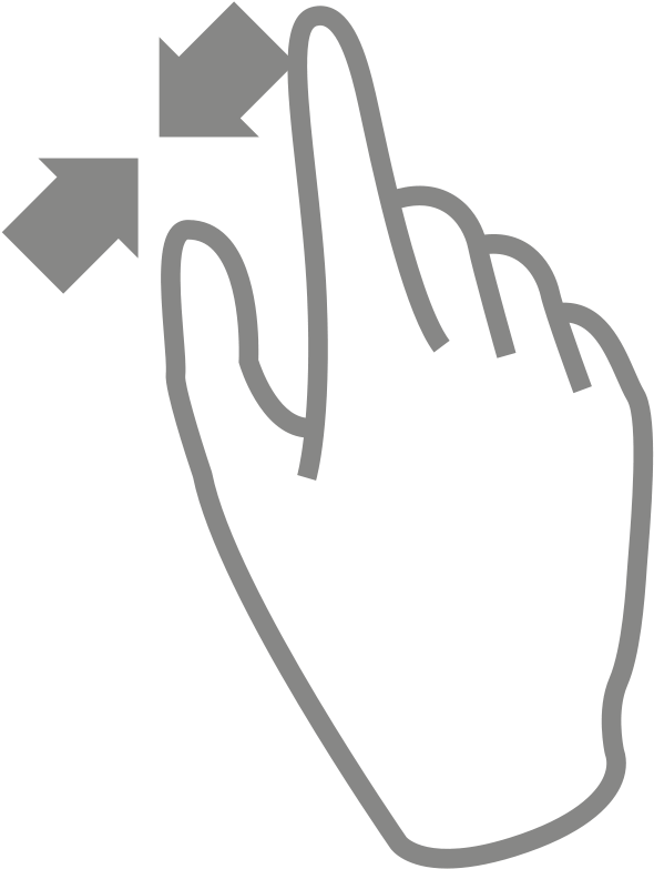 Pinch To Zoom Icon (607x800)