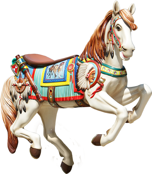 Carousel Horse - Joyland Amusement Park (500x569)