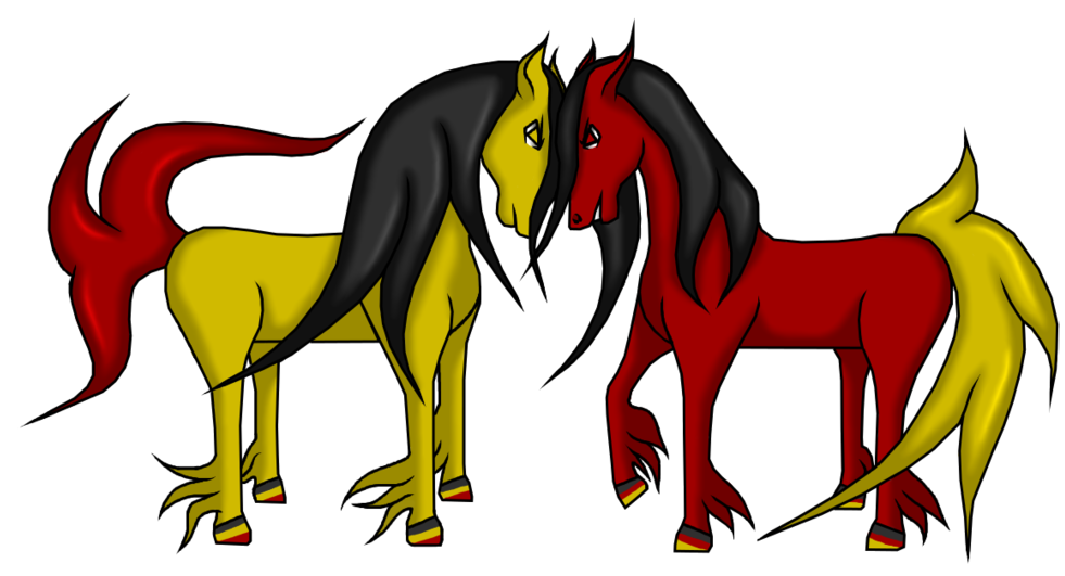 Belgium Vs Germany Horse Art By Katjaeveningbridge - Art (1024x742)