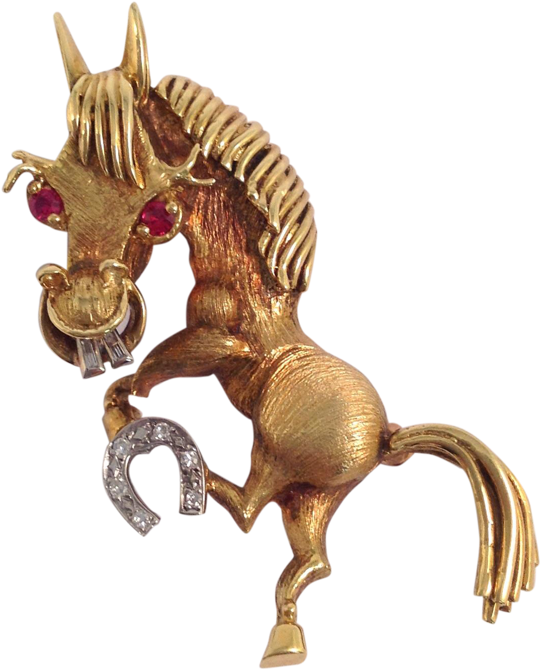 Horse Brooch Diamond Buck Teeth And Lucky Shoe 18k - Malocclusion (1326x1326)