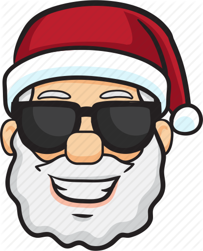 Santa Clipart Emoji - Santa Claus Face (414x512)