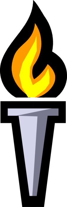 Vector Illustration Of Olympic Flame Commemorates Theft - Deped Torch (228x700)