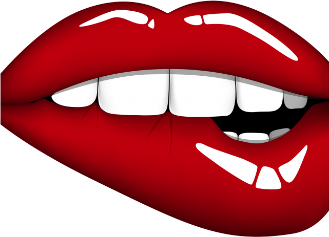 Cartoon Lips Clipart - Funny Emojis (640x480)