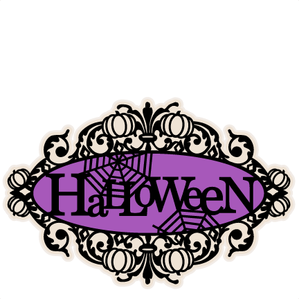 Halloween Title Svg Scrapbook Cut File Cute Clipart - Clip Art (432x432)