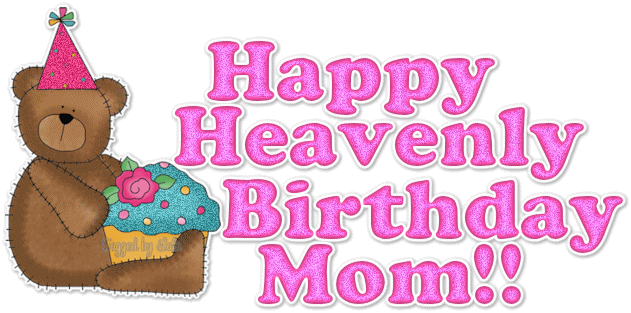 Heaven Clipart Gif Animation - Happy Heavenly Birthday Mom (631x313)