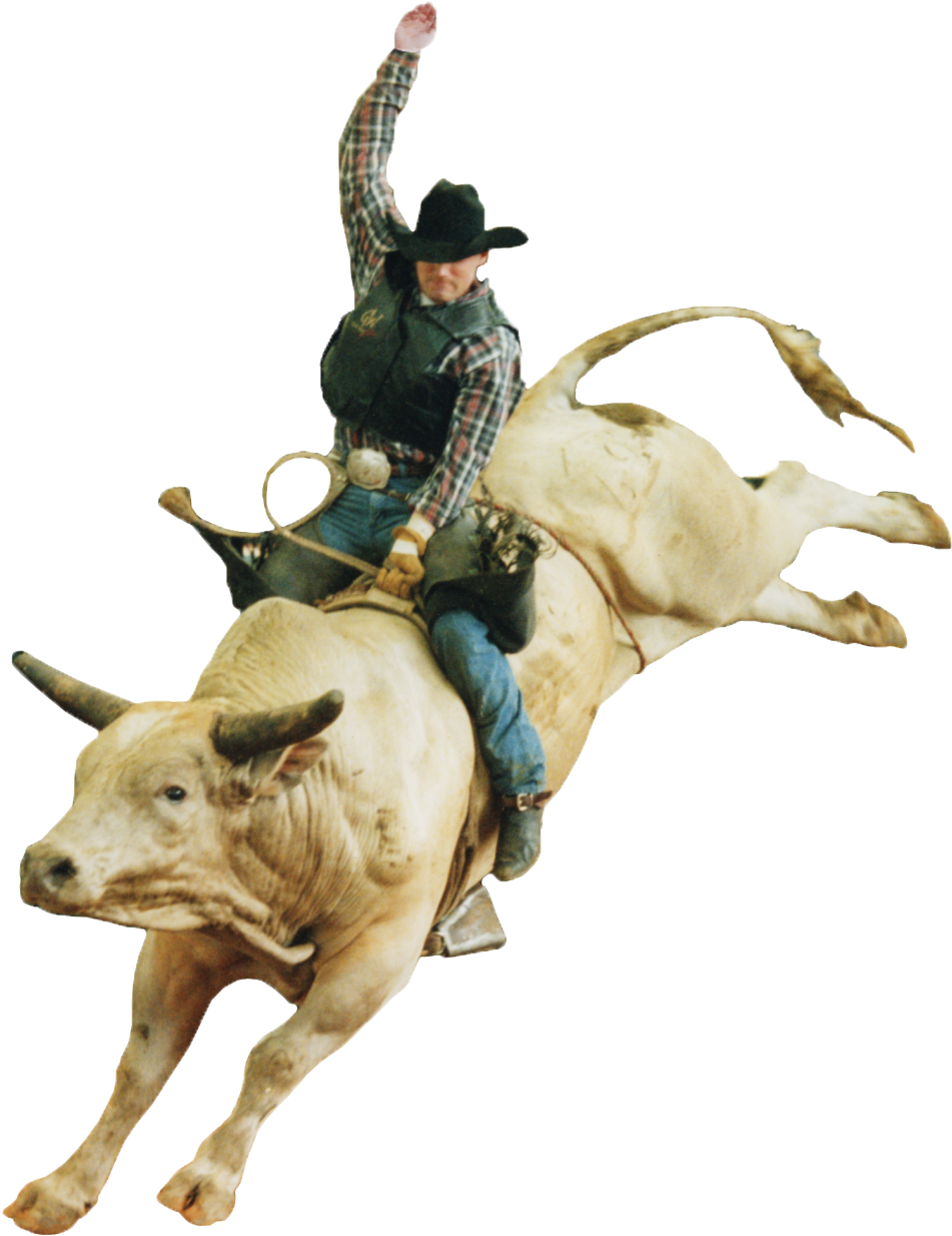 Clipart Picture Of A Bull Riding Cowboy - Bull Riding Clip Art (973x1236)