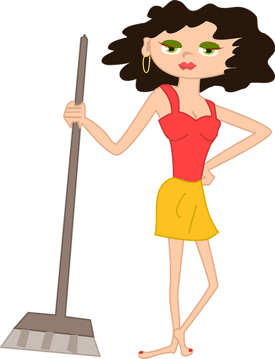 Girl With Broomstick (552x720)