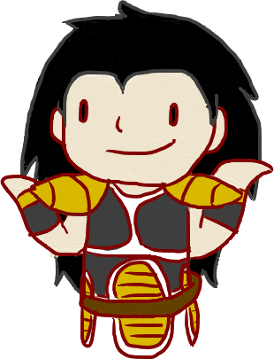 Chibi Raditz Shrug By Razapple - Cartoon (310x405)