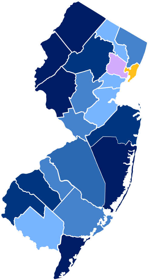This Image Rendered As Png In Other Widths - New Jersey 2016 Election Results (500x931)