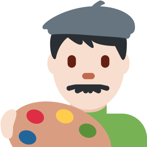 Twitter - Emoji 👨 🎨 (512x512)