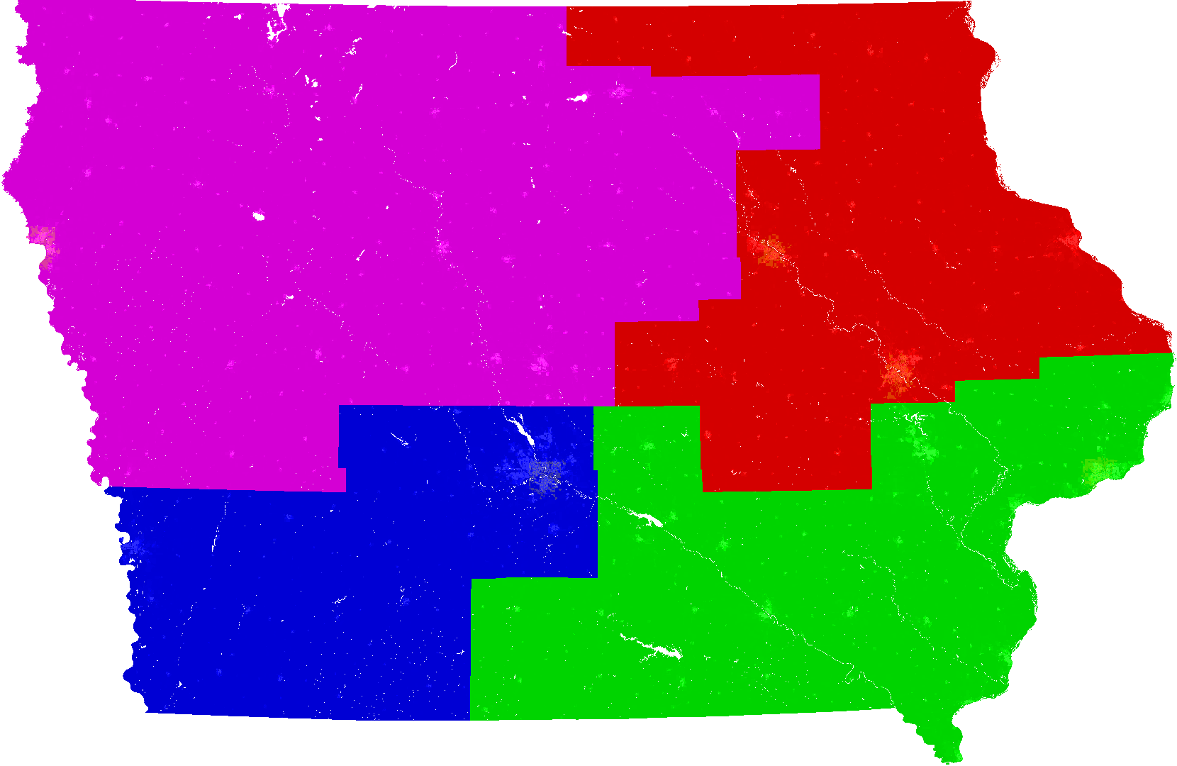 Larger Iowa Congress Map - Iowa Silhouette (1660x1080)