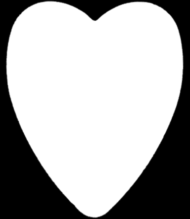 Wedding Heart Full Colour Double Sided Print - Guitar Pick Vector Template (384x442)