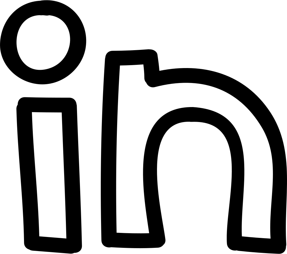 Linkedin Logo Hand Drawn Outline Comments - Linkedin Hand Drawn Icon (980x866)