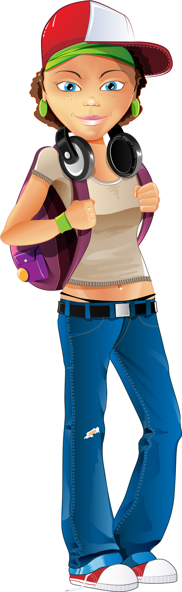 Girl Female Cartoon Clip Art - Am What I Am By Gods Grace (1173x2635)