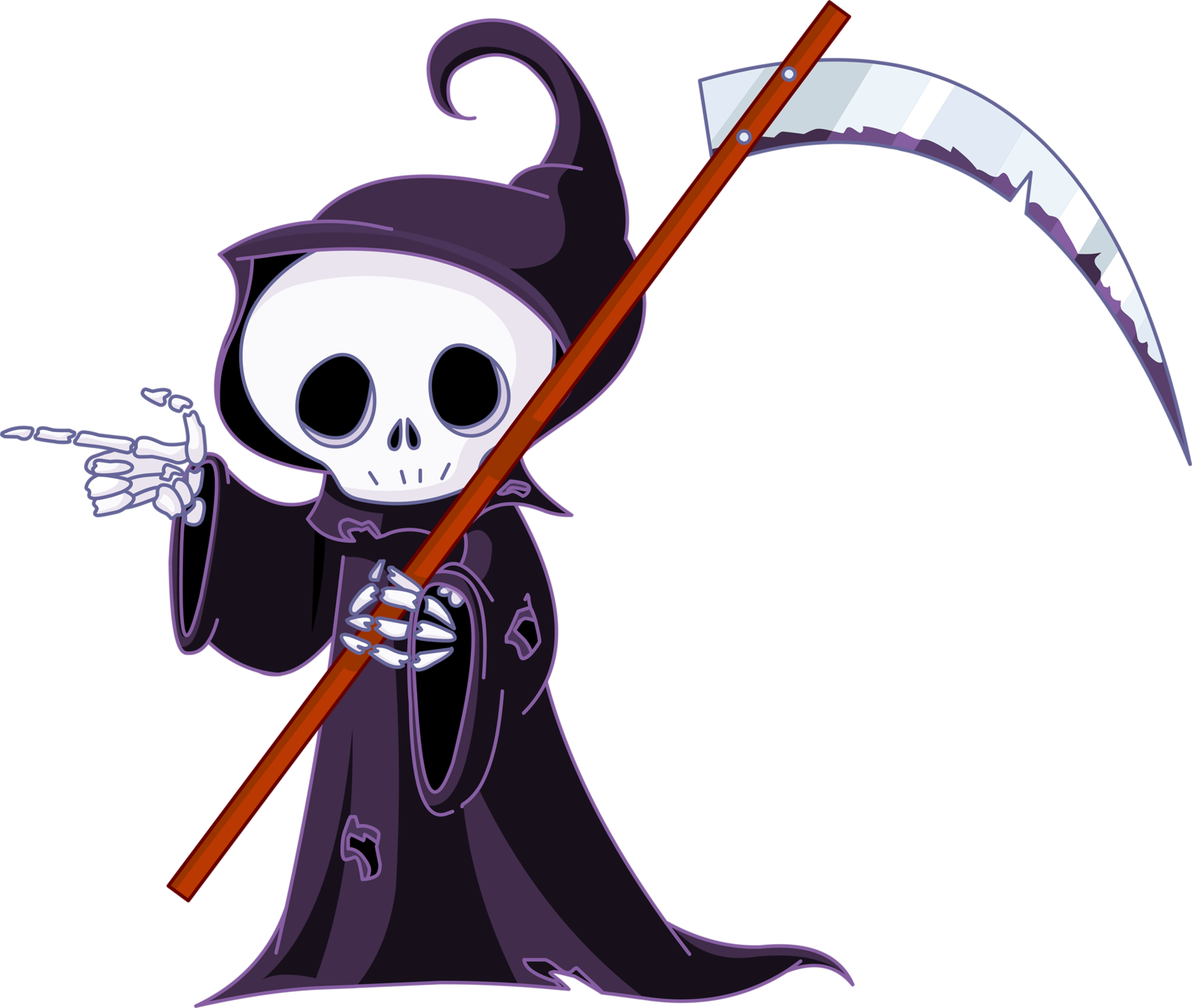 Halloween Cliparthalloween - Grim Reaper Cartoon (1600x1353)