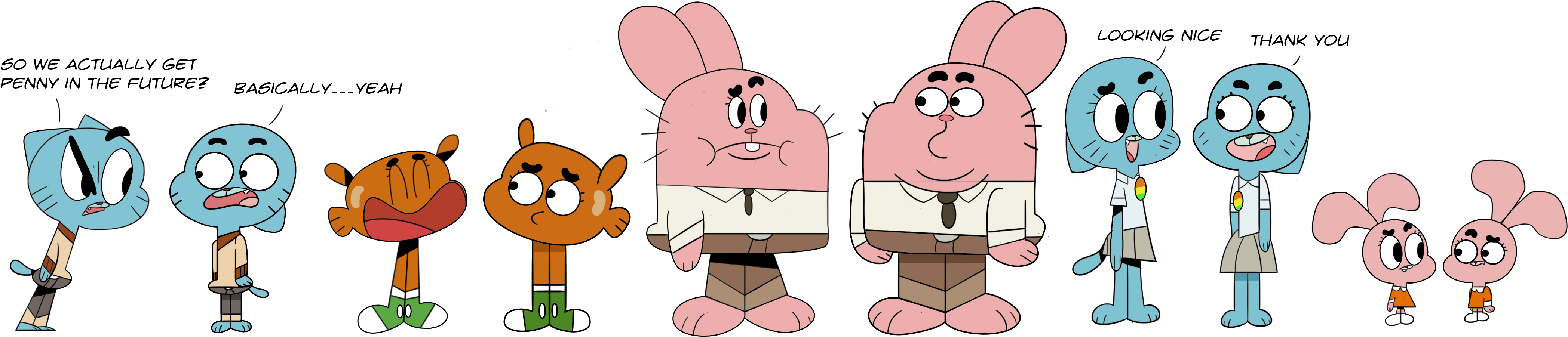 Watterson Nicole Watterson Carrie Krueger Darwin Watterson - Richard Watterson (4388x1157)