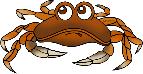 Animals Clip Art By Phillip Martin Horseshoe Crab Hanslodge - Dungeness Crab Clipart (648x340)
