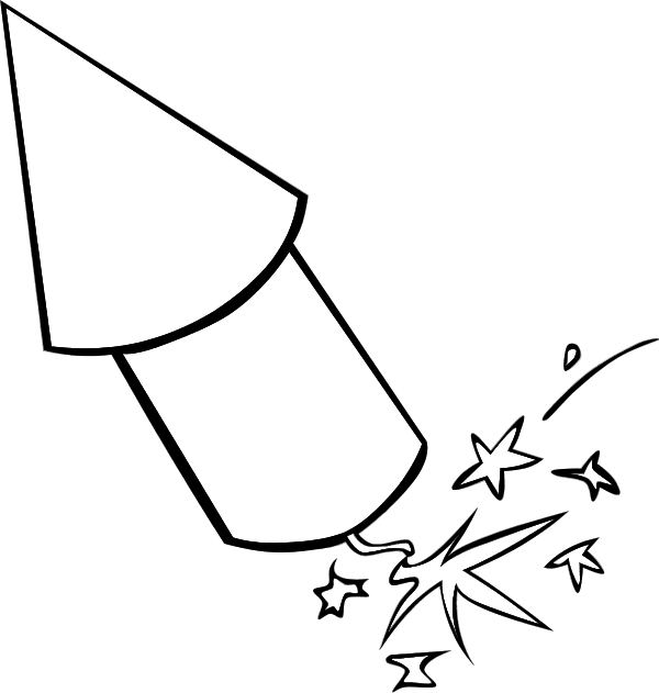 Fireworks Rocket Clip Art - Fireworks Clip Art (600x631)