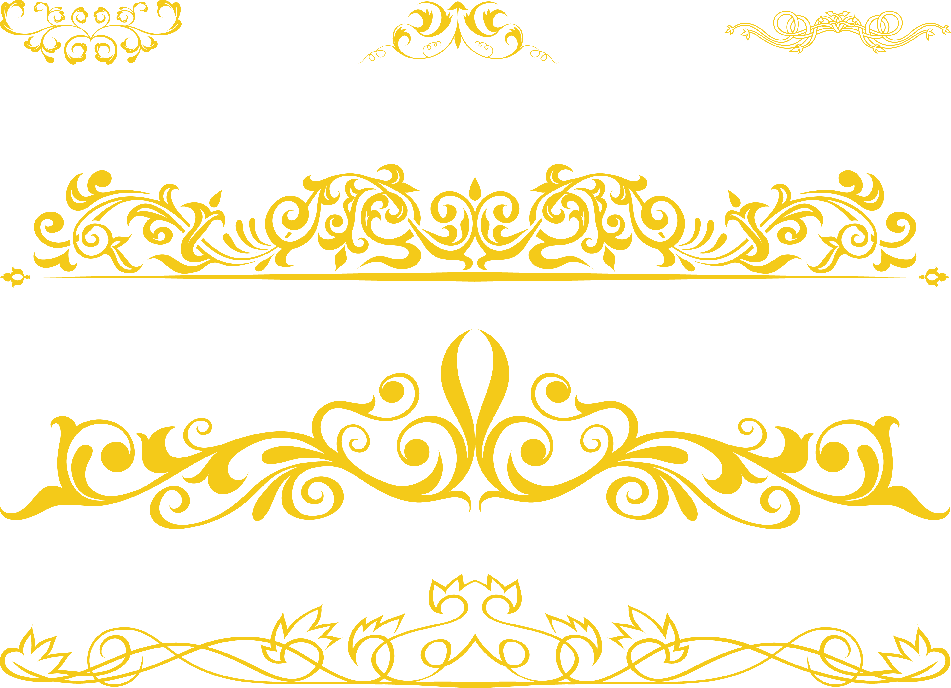 Scalable Vector Graphics - Yellow Lace Vector Png (3966x2871)