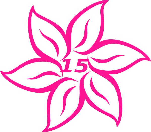 How To Set Use Flower Fifteen Pink Svg Vector - Flower Clipart (600x526)