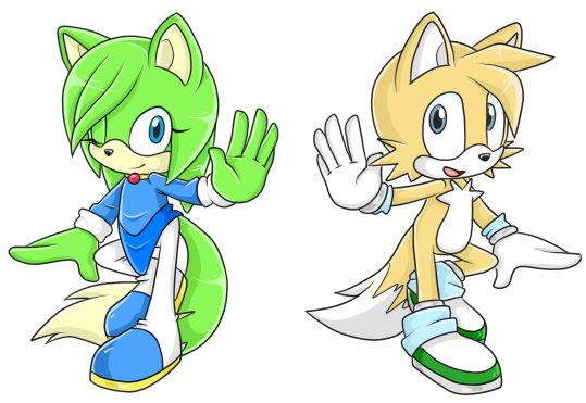 Cosmo X Tails Fan Children - Tails And Li Moon (555x376)