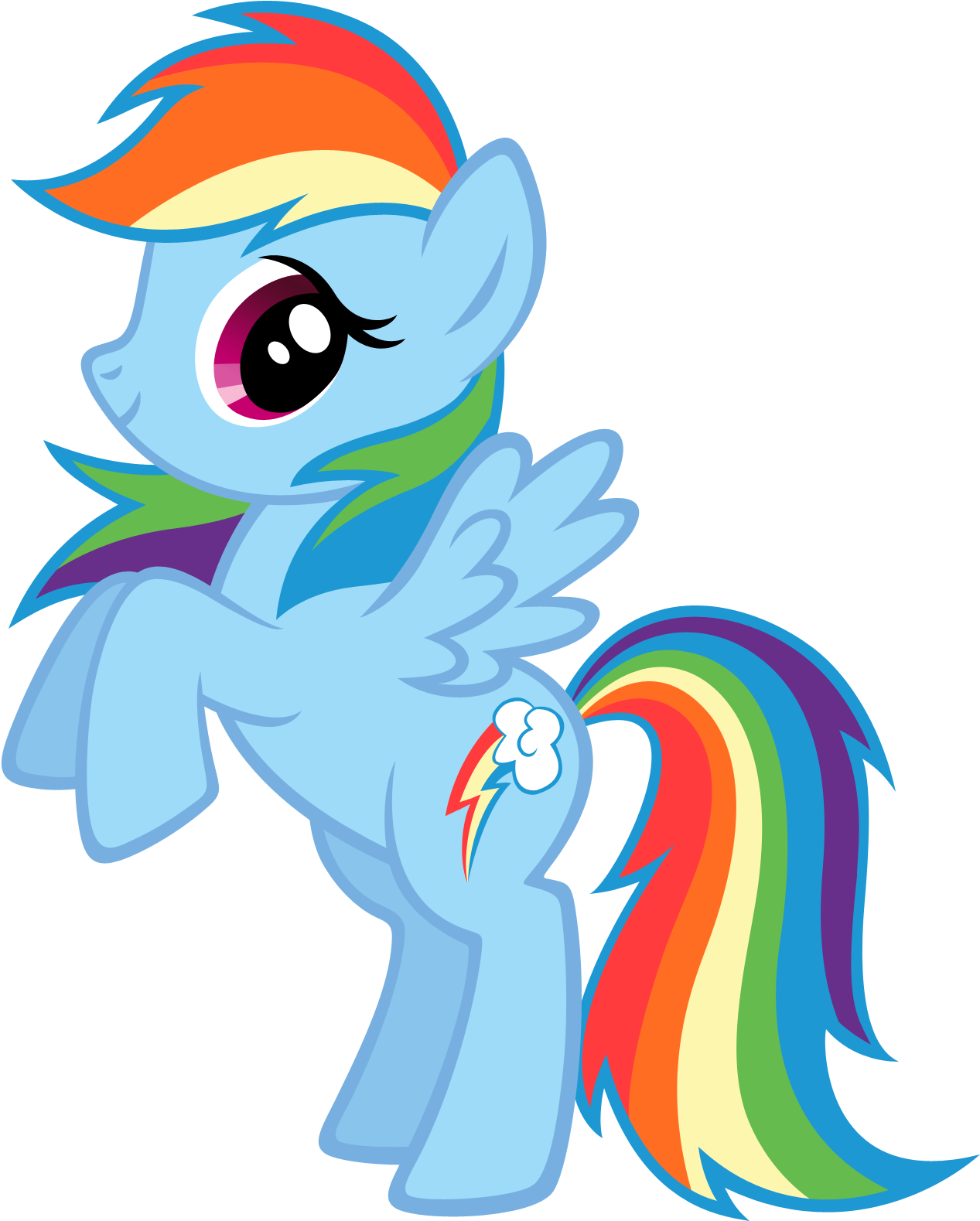 Rainbow Dash Bb Fim Colors Vexel By Durpy - Little Pony Friendship Is Magic (1490x1703)