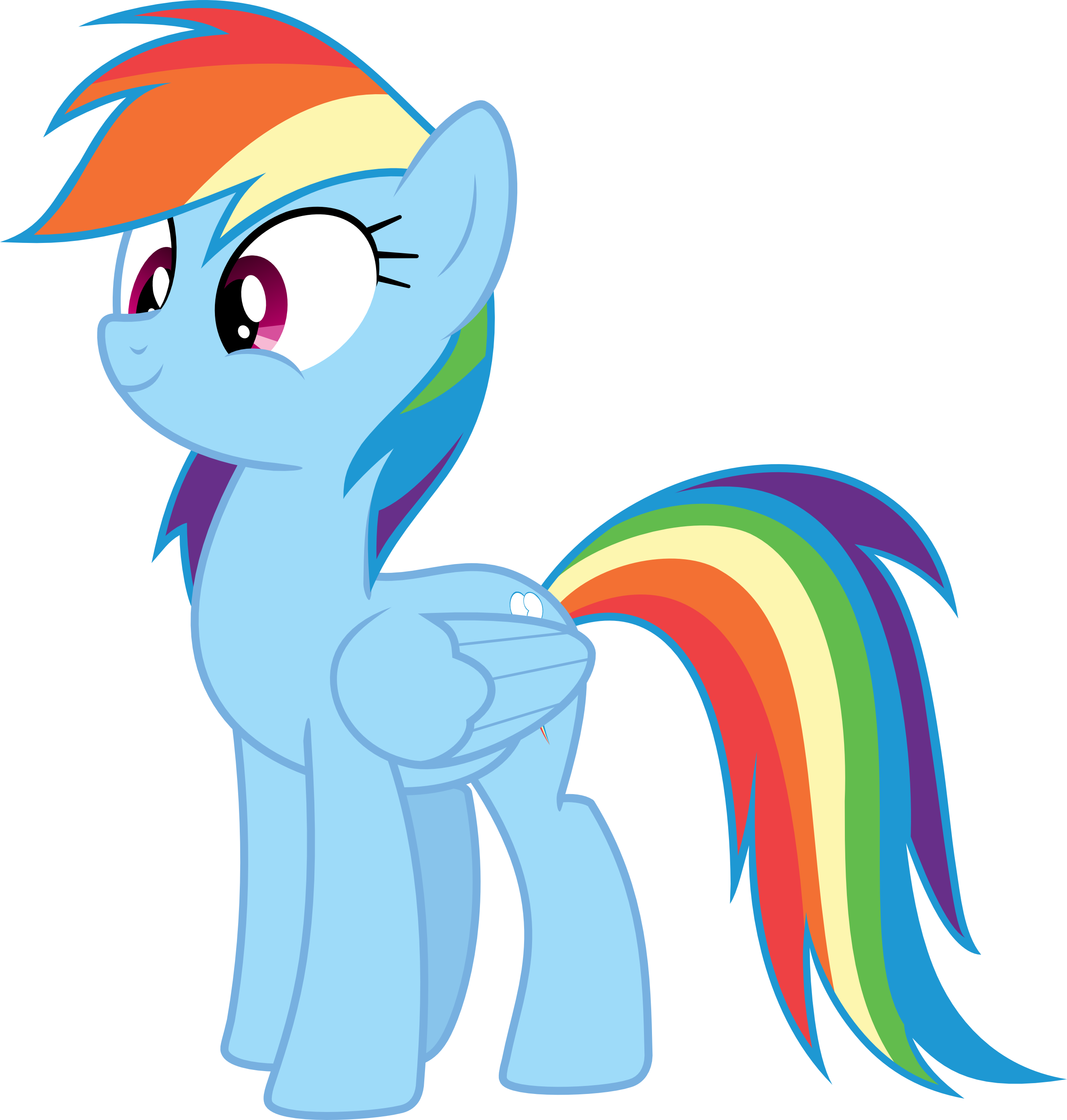 Rainbow Dash Looking Cute - Funny Rainbow Dash Gif (2661x2794)